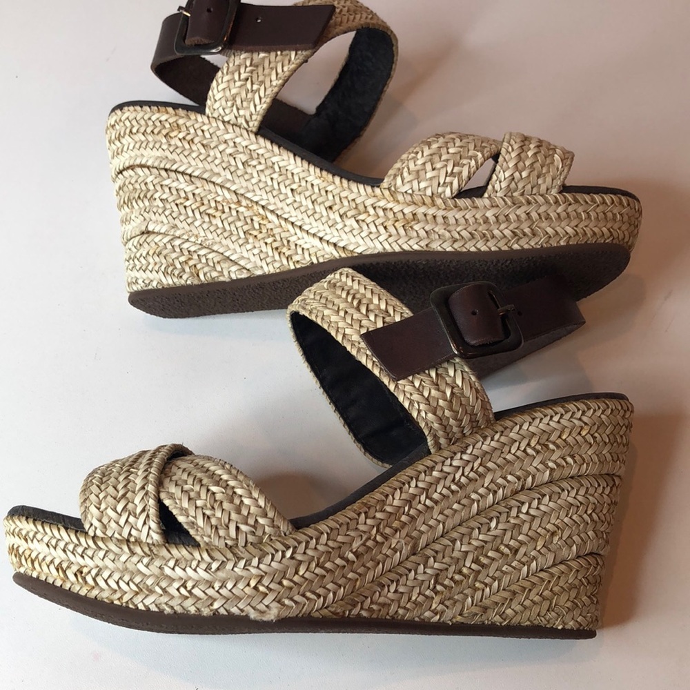 NEW Sesto Meucci Slingback Wedged Heel Sandals Shoes Made In Spain Women’s 7 - Picture 7 of 15
